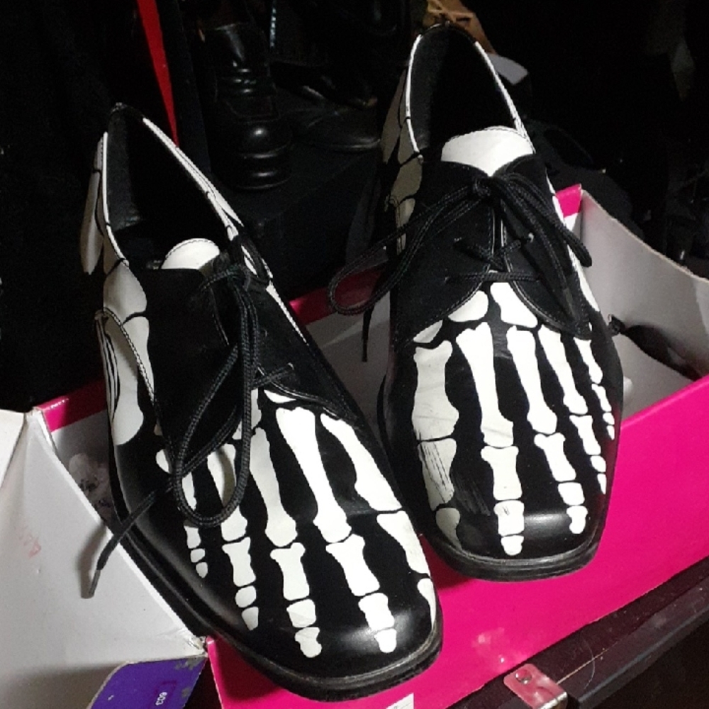 Funtasma Black and White Skeleton Oxfords